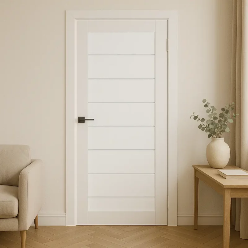 DECO-10 vidaus durys onyx balta spalva – modernus dizainas, minimalistinis stilius ir šviesi elegancija Jūsų interjerui. Puikus pasirinkimas ieškantiems kokybės ir estetikos.
