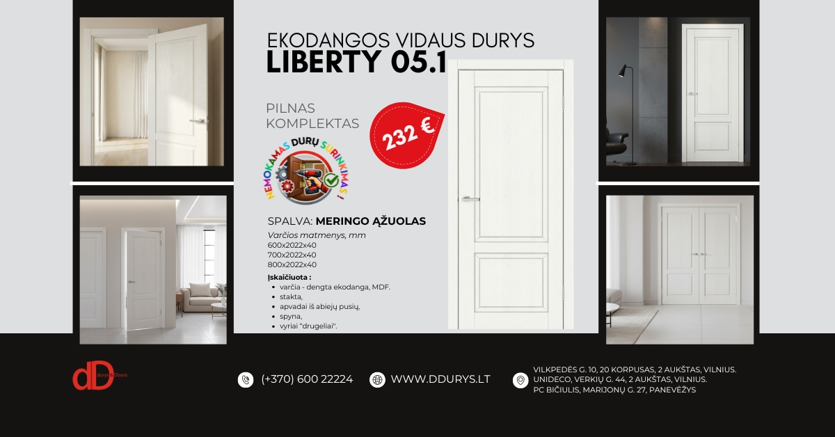 Baltos dažytos durys. Žemiausia kaina.