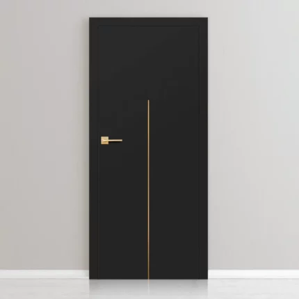 durys su auksiniu moldingu
